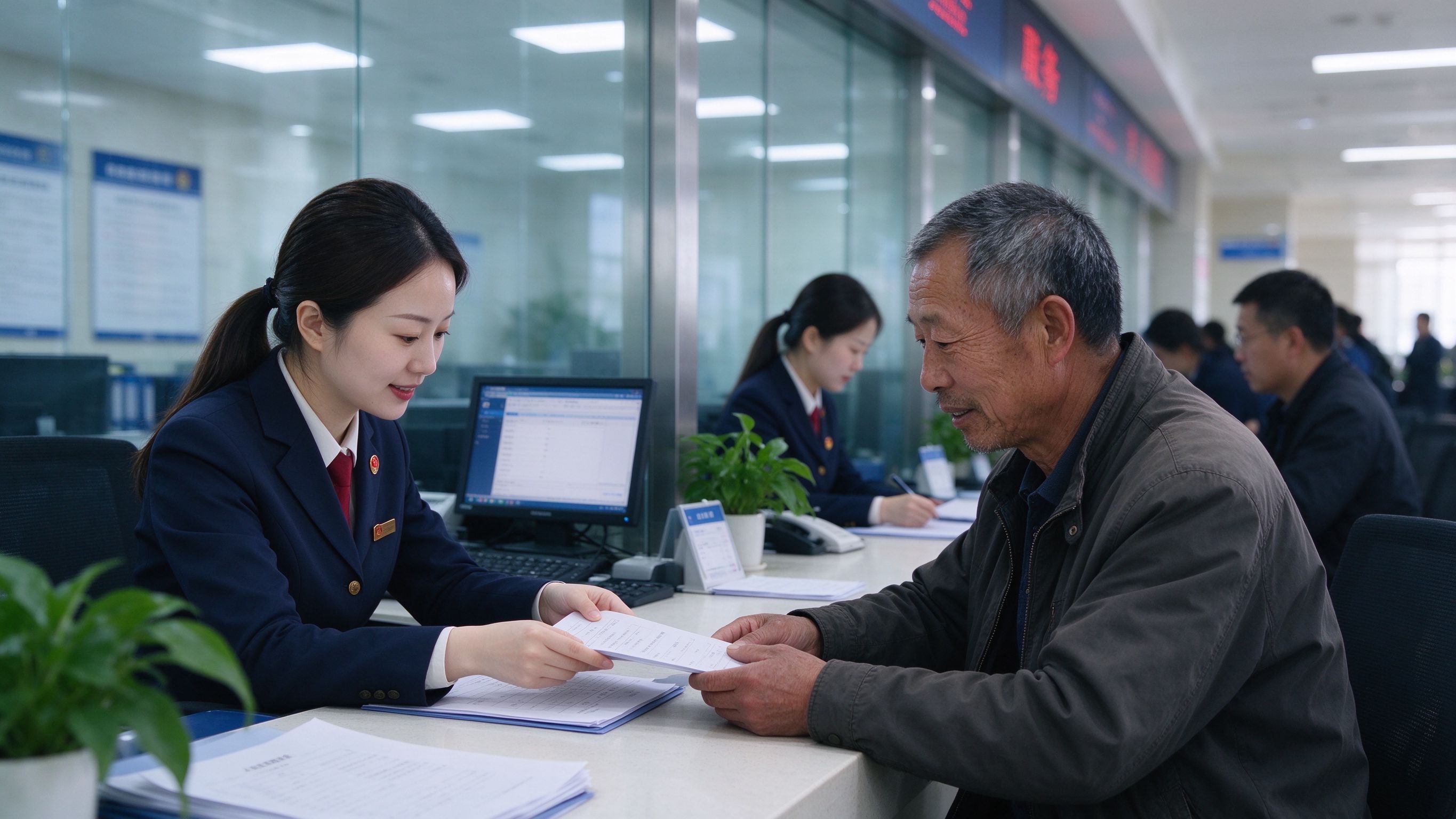 窗口办理业务